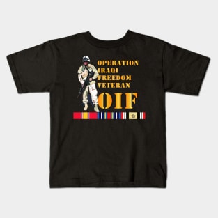 Soldier - OIF w SVC Ribbons Kids T-Shirt